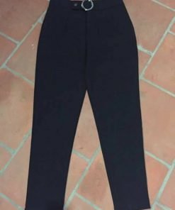 Quần baggy lỡ phối mặt giả đai KM19 3 quan baggy khuy giua phoi mat km19 3
